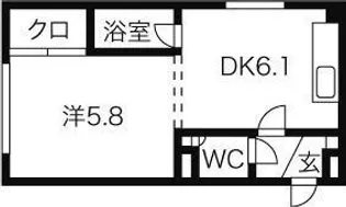 北海道札幌市豊平区平岸五条11【マンション】の間取り