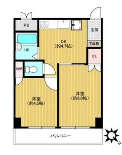 メゾン梅島【6階】の間取り