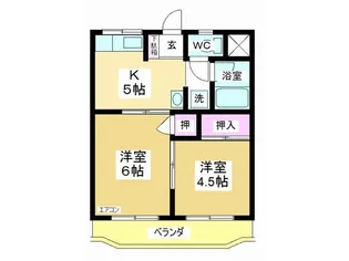 神田マンション【1階】の間取り