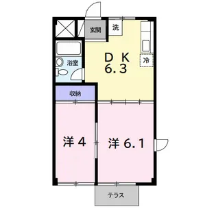 ラ・セゾン一番館【1階】の間取り