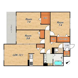ハープアベニュー長岡京【3階】の間取り