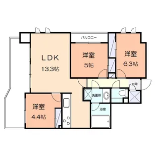 ブランピエール弐番館【12階】の間取り