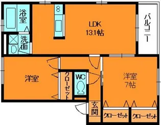 フローレンス1【2階】の間取り