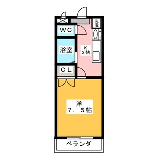 プログレッソ塩釜【1階】の間取り