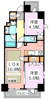 デュオステージ王子II【6階】の間取り