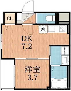 F Normalis SEAM【4階】の間取り