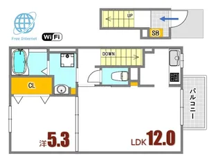 広島県広島市安芸区瀬野5【アパート】の間取り