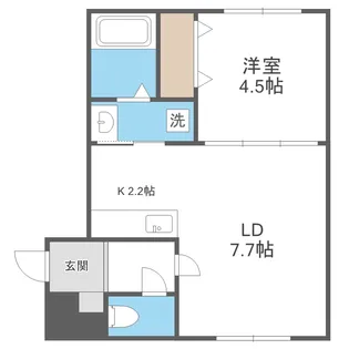 LOTUS FLEUR1【1階】の間取り
