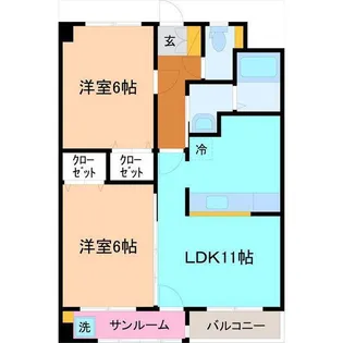 グリーンスペース駅西【2階】の間取り