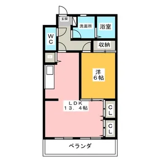 TRIBUTE北見町【2階】の間取り