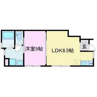 ボヌールハウス京都稲荷【2階】の間取り