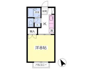 プレジールリバテイ【1階】の間取り