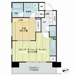 グローリオ品川シーサイド【8階】の間取り