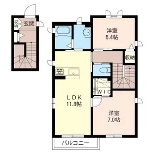 リッシュ B棟【2階】の間取り