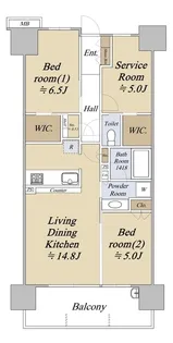 シティテラス金町 A棟【4階】の間取り