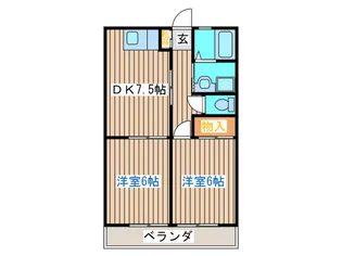 サンシャインW A【1階】の間取り