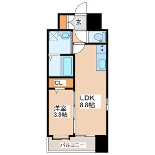 サンヒルズ県庁東【2階】の間取り