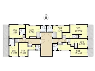 social apartment 若草共同住宅【5階】の間取り