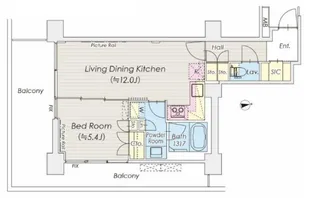 シャトレ信濃町【4階】の間取り