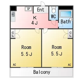 ハイム岡崎【4階】の間取り