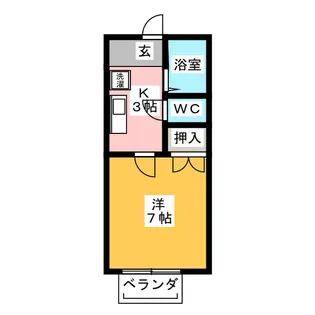 グレースヒル A棟【1階】の間取り