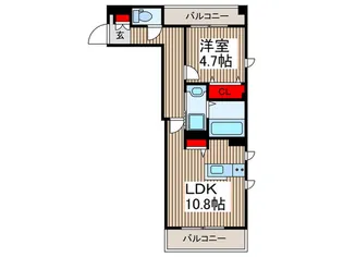Cotton Lights Kawagoe【2階】の間取り