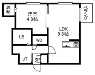 ラベンデール山鼻【1階】の間取り