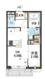 フラン霞ヶ関【1階】の間取り