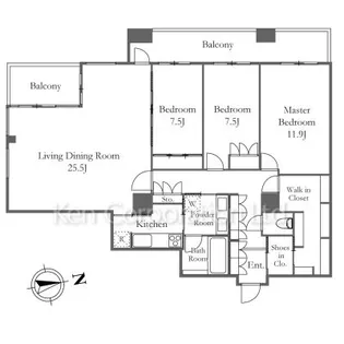 六本木ヒルズレジデンス【9階】の間取り