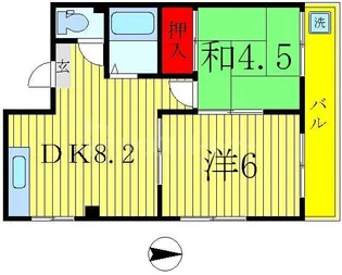 ミツエイハイツ【4階】の間取り