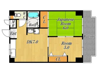 シティハイツ野田【2階】の間取り