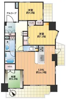 エコヴィレッジ板橋本町【3階】の間取り