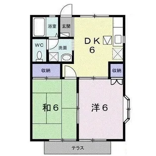 笠原コーポA【1階】の間取り