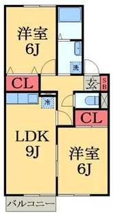 ベルフレールA【1階】の間取り