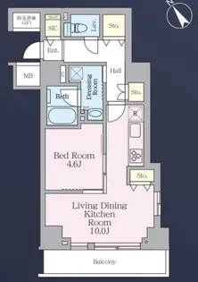 ラグゼナ北千住II【2階】の間取り