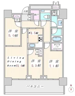 ザ・パークハウス晴海タワーズクロノレジデンス【30階】の間取り