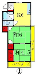 横山マンション【4階】の間取り