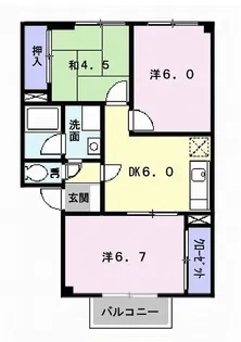メゾン・アンソレイエIB【2階】の間取り