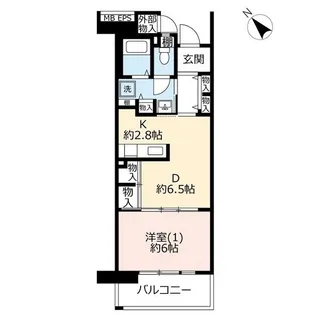 URコンフォール東鳩ヶ谷【6階】の間取り