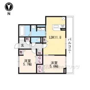 シャルマンコートアン【2階】の間取り
