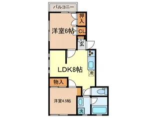 スト-クハイツ西永福【1階】の間取り