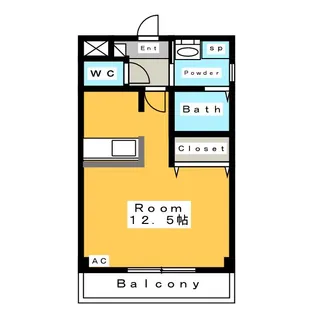 キューブ安城【1階】の間取り