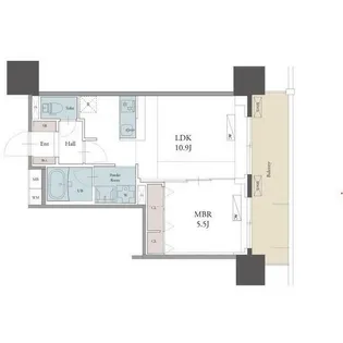 ラグゼナ用賀【6階】の間取り