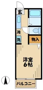 コーポ扇【1階】の間取り