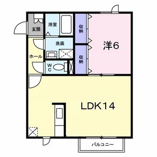 ビサイドパーク・和III【1階】の間取り