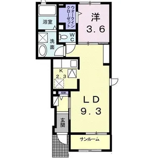 ブエナビスタ【1階】の間取り