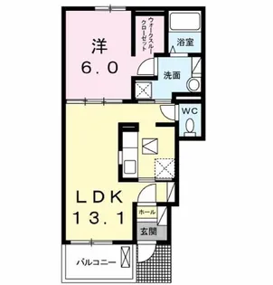 トゥー・ハーツ【1階】の間取り