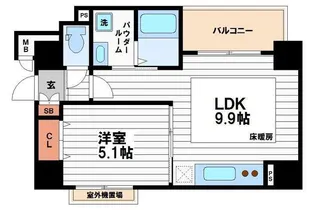 セントロイヤルクラブ谷町【4階】の間取り