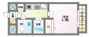 ジュネス東住吉【7階】の間取り