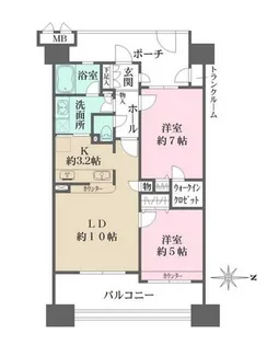 プレイス白金ブライトレジデンス【5階】の間取り